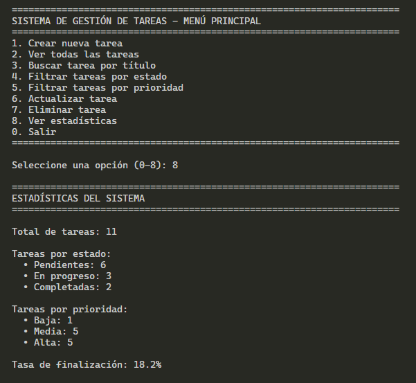 Sistema de Gestión de Tareas